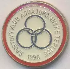 футбол.клуб Аква (Словач.) важмет /Aqua Turcianske Teplice,Slovak football badge