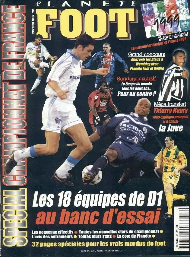 Франція, чемпіонат 1998-99,№2 спецвидання Планет Фут / Planete Foot guide France
