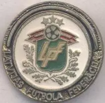 Латвія, федерація футболу, офіц. №3 важмет /Latvia football federation pin badge