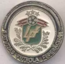 Латвія, федерація футболу, офіц. №3 важмет /Latvia football federation pin badge
