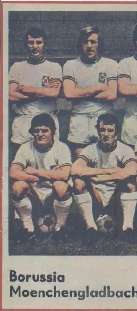 постер А4 футбол Боруссія Мьонх.(Німеччина) 1973 /Borussia Monch.,Germany poster