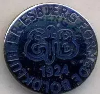 футбольний клуб Есб'єрг (Данія)1 ЕМАЛЬ /Esbjerg fB,Denmark football enamel badge