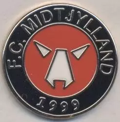 футбол.клуб Мідтьюлланн (Данія)3 ЕМАЛЬ/FC Midtjylland,Denmark football pin badge