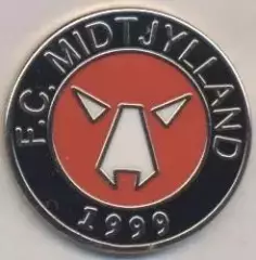 футбол.клуб Мідтьюлланн (Данія)3 ЕМАЛЬ/FC Midtjylland,Denmark football pin badge