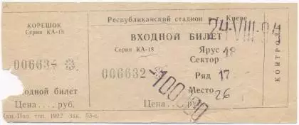 білет Динамо Київ/D.Kyiv- Сількеборг/Silkeborg Denmark/Данія 1994b match ticket