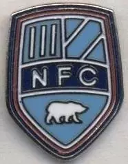 футбольний клуб Нюкьобінг (Данія)2 ЕМАЛЬ /Nykobing FC,Denmark football pin badge