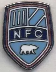 футбольний клуб Нюкьобінг (Данія)2 ЕМАЛЬ /Nykobing FC,Denmark football pin badge