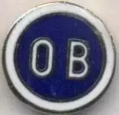футбол.клуб ОБ Оденсе (Данія) офіц.ЕМАЛЬ/OB Odense,Denmark football enamel badge