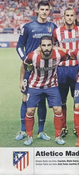 постер А4 футбол Атлетіко Мадрид (Іспанія) 2013/Atl.Madrid,Spain football poster