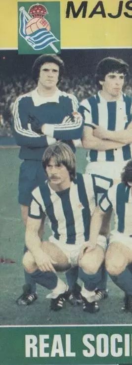 постер А4 футбол Реал Сосьєдад (Іспанія 1982/Real Sociedad,Spain football poster