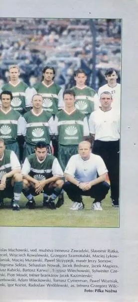 постер А4 футбол Легія Варшава (Польща) 2001/Legia Warsaw,Poland football poster