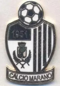 футбол.клуб Марано (Італія) офіц.2 ЕМАЛЬ /Calcio Marano,Italy football pin badge