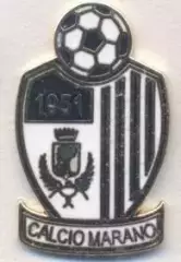 футбол.клуб Марано (Італія) офіц.2 ЕМАЛЬ /Calcio Marano,Italy football pin badge
