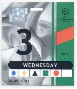 білет Ліверпуль/Liverpool FC Engl/Англ-Динамо Київ/Dynamo Kyiv 2001 match ticket