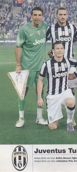 постер А4 футбол Ювентус (Італія) 2014 / FC Juventus, Italy football team poster