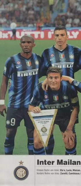 постер А4 футбол Інтернаціонале (Італія 2010/FC Inter,Italy football team poster