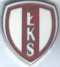 футбольний клуб ЛКС Лодзь (Польща)1 ЕМАЛЬ / LKS Lodz, Poland football pin badge