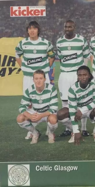 постер А4 футбол Селтік Глазго (Шотландія) 2006 /Celtic,Scotland football poster