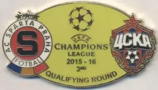 матч Спарта/Sparta Prague Czech/Чехія-ЦСКа/CSKa Rus. 2015b ЕМАЛЬ match pin badge