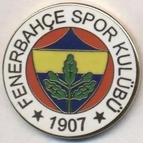 футбол.клуб Фенербахче Туреччина ЕМАЛЬ більший/Fenerbahce SK,Turkey football pin
