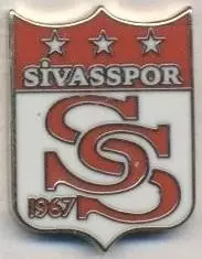 футбольний клуб Сівасспор (Туреччина)2 ЕМАЛЬ /Sivas SK,Turkey football pin badge