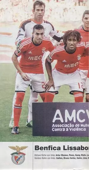 постер А4 футбол Бенфіка (Португалія) 2013 / SL Benfica,Portugal football poster