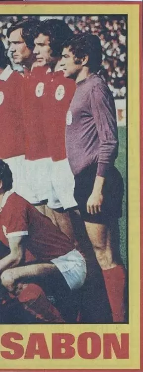 постер А4 футбол Бенфіка (Португалія) 1973 / SL Benfica,Portugal football poster