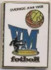 Чемп-т Світу ЧС-1958 емблема ЕМАЛЬ / World cup Sweden football replica pin badge