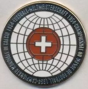 Чемп-т Світу ЧС-1954 ембл.ЕМАЛЬ/World cup Switzerland football replica pin badge