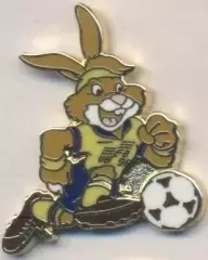Чемп-т Європи ЧЄ-1992 (Швеція) талісман 1 ЕМАЛЬ /Euro football mascot pin badge
