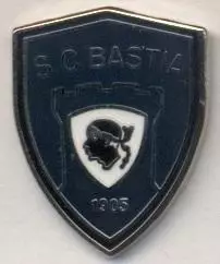 футбол.клуб Бастія (Франція)3 ЕМАЛЬ / SC Bastia,France football enamel pin badge
