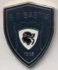 футбол.клуб Бастія (Франція)3 ЕМАЛЬ / SC Bastia,France football enamel pin badge