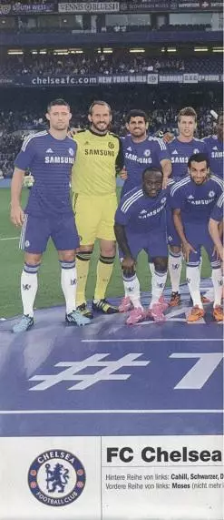 постер А4 футбол Челсі (Англія) 2014 / FC Chelsea London,England football poster