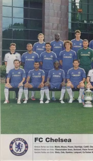 постер А4 футбол Челсі (Англія) 2012 / FC Chelsea London,England football poster