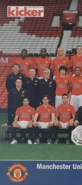 постер А4 футбол Манчестер Юнайтед (Англія) 2008 / Manchester Utd,England poster
