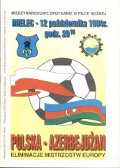 прог.зб. Польща-Азербайджан 1994 відбір ЧЄ-1996 /Poland-Azerbaijan match program