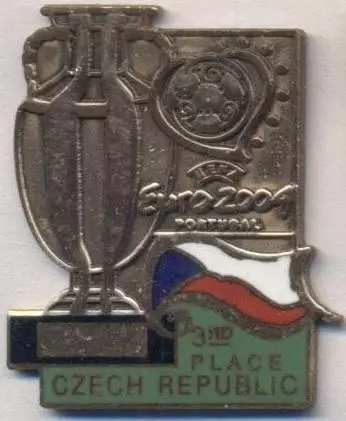 Чехія,федерація футболу,Євро-2004 3-тє місце ЕМАЛЬ/Czech football federation pin
