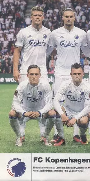 постер А4 футбол Копенгаген (Данія) 2016 / FC Kobenhavn, Denmark football poster