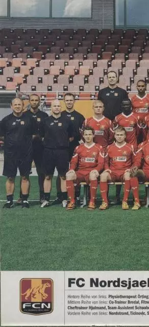 постер А4 футбол Норшелланн (Данія 2012/FC Nordsjaelland,Denmark football poster