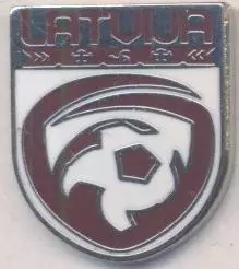 Латвія, федерація футболу,№6 ЕМАЛЬ / Latvia football federation enamel pin badge