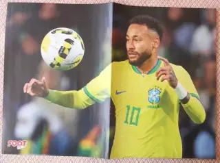 постер А3 футбол Неймар=Neymar (Бразилія)/Ліонель Мессі=Messi (Аргентина) poster