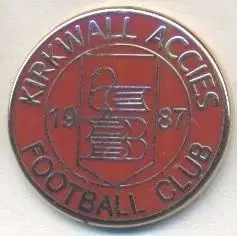 футбол.клуб Аксіз (Шотландія) ЕМАЛЬ/Kirkwall Accies,Orkney-Scotland football pin