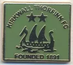 футбол.клуб Торфін (Шотландія) ЕМАЛЬ/Kirk.Thorfinn,Orkney-Scotland football pin