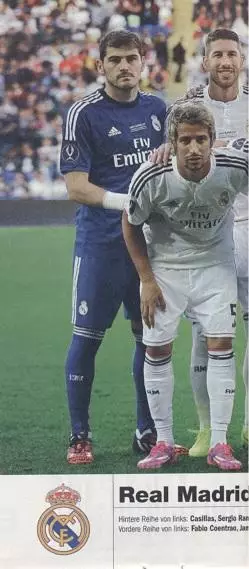 постер А4 футбол Реал Мадрид (Іспанія) 2014 / Real Madrid, Spain football poster