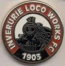 футбол.клуб 'Локомотив'(Шотландія ЕМАЛЬ/Inverurie Loco WFC,Scotland football pin