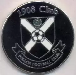 футбольний клуб Поллок (Шотландія) ЕМАЛЬ / Pollok FC,Scotland football pin badge