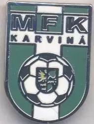 футбол.клуб Карвіна (Чехія)2 ЕМАЛЬ / MFK Karvina,Czech football enamel pin badge