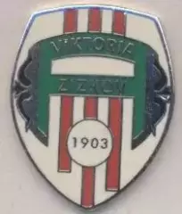футбол.клуб Вікторія Жижков (Чехія)3 ЕМАЛЬ / Viktoria Zizkov, Czech football pin