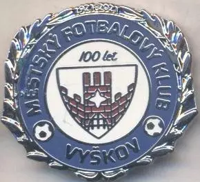 футбольний клуб Вишков (Чехія)2 ЕМАЛЬ / MFK Vyskov,Czechia football enamel badge