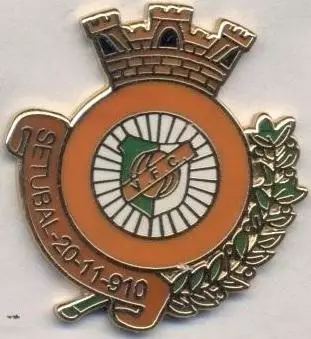 футбол.клуб Віт.Сетубал (Португалія1 ЕМАЛЬ/Vitoria Setubal,Portugal football pin